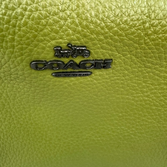 Coach Tan and Green Monogram Backpack